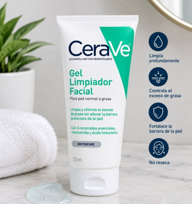 Gel limpiador facial CeraVe